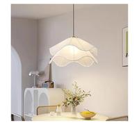 Generico Lampadario, Lampade a sospensione a LED in tessuto stile crema semplice nordico postmoderno Soggiorno camera da letto Decorazioni for la casa Lampadario Lampada a for balcone(D40cm,Neutral)