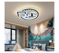 Generico Lampadario, Modern Cartoon Simple Football Led Ceiling Lamp Personality Creativity Boy Bedroom Children's Room decoration Light Fixtures(Blue ball,Warm)