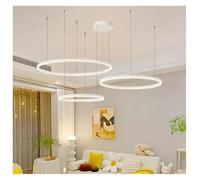 Generico Lampadario, Modern dine dining room Pendant lights indoor lighting Ceiling lamp hanging light led Chandeliers for living lightin(A-3circle 100cm,Warm)
