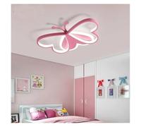 Generico Lampadario, Moderna farfalla creativa for Lampada da soffitto a LED Camera letto semplice Ristorante Lampadario Ragazzi Ragazze Decorazioni for la casa Illuminazione(Pink,Warm)