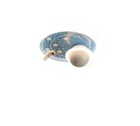 Generico Lampadario, Moderne lampade da soffitto a LED a forma di astronauta for, studio, lampadario grigio a luna, for la casa(D type-50cm)