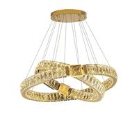 Generico Lampadario moderni, Lampadario a LED dimmerabile con anello magico ovale, illuminazione 2022, lampade a sospensione, for tavolo da pranzo(Neutral,60 40CM_GOLD)