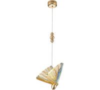 Generico Lampadario moderno a forma di farfalla colore, ferro, materiale acrilico, lampadario a 1 luce, lampada a sospensione regolabile, apparecchi illuminazione, lampadario da pranzo