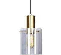 Generico Lampadario moderno a LED, lampada a sospensione moderna con cilindro in vetro Compatible with fattoria, illuminazione a industriale MI-NI in metallo a soffitto, plafoniera