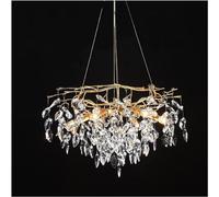 Generico Lampadario moderno a LED, lampadario in cristallo K9, a postmoderno, soggiorno, hall, camera da letto, ristorante, illuminazione decorativa, lampadario da pranzo