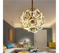 Generico Lampadario moderno a LED, lampadario moderno a LED con ramo di albero - Personality Art Circle Designer Fashion Store Illuminazione for lampadari da sala da pranzo, plafoniera