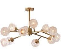 Generico Lampadario Moderno in Cristallo Lampadario Sputnik Lampadario Contemporaneo in Oro Lampada a Sospensione di metà secolo Compatibile con Cucina e Soggiorno, lampadario da Pranzo