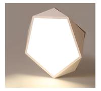 Generico Lampadario moderno, Lampada da soffitto a LED AC85V-260V Geometria della luce for la camera dei Soggiorno Camera letto Cucina Ufficio Lampade studio(White,Warm)