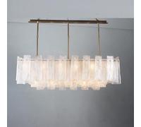 Generico Lampadario Moderno, Lampadari di Cristallo Post-Moderno Soffitto in Vetro Italiano Fatto a Mano Modello Camera Soggiorno Sala da Pranzo Lampada Lampadario Camera da Letto(Long 1m*30cm*30cm)