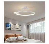 Generico Lampadario moderno, Minimalist Circular Ring Bedroom Study Lamp Modern Simple LED Master Dining Room Balcony Ceiling Light(White,Changeable)
