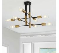 Generico Lampadario Moderno Sputnik Lampada da soffitto Sputnik a 8 luci Illuminazione da soffitto a Filo di metà secolo,per la Scala d'ingresso
