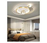 Generico Lampadario, Plafoniera moderna e minimalista for la camera da letto, lampada a sospensione creativa for dei, illuminazione nordica a LED for decorazione della casa(A Gold,3-color changeable)
