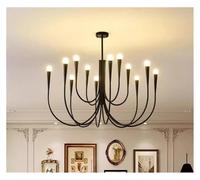 Generico Lampadario soffitto, Modern dine dining room Pendant lights indoor lighting Ceiling lamp hanging light led Chandeliers for living lightin(Black 12heads,Cold)