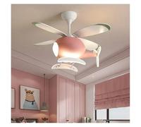 Generico Lampadario Sospensione, Lampadari a soffitto a Forma di Elicottero for cameretta dei Bambini, luci a LED for Interni, lampadario a Forma di Ventilatore for Camera da Letto(Pink)