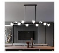 Generico Lampadario Sospensione, Lampadario a LED molecolare Nordic Magic Bean con sfere di vetro e ferro, design for soggiorno, sala da pranzo, cucina, camera da letto(Black 10heads)