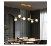 Generico Lampadario Sospensione, Lampadario a LED molecolare Nordic Magic Bean con sfere di vetro e ferro, design for soggiorno, sala da pranzo, cucina, camera da letto(Gold 6heads)