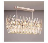 Generico Lampadario Sospensione, Lampadario for Soggiorno, Edificio Duplex, Scala, lampadario Lungo, lampadario Moderno a palo, Lampada di Cristallo di Lusso.(Three Colors,L100CM)