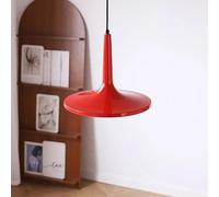 Generico Lampade a sospensione con disco volante rosso retrò Camera da letto Ristorante Bancone Soggiorno Cucina Tavolo pranzo Lampada a(Red Color)
