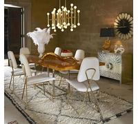Generico Lampade a sospensione for sala da pranzo Lampada a dal design post moderno Lampadari a a led con tubo in ferro(Golden 42 heads,Cold White)