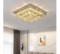 Generico Lampade a sospensione, Lampada da soffitto in cristallo a sospensione moderna e minimalista Villa soggiorno Illuminazione a LED di design Lampadario a rotondo quadrato(Square-B,Dimming)