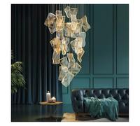 Generico Lampade a sospensione, Lampadari moderni a LED in acrilico for scale, soffitti, hall, Lampade a sospensione, decorazioni for la casa, soggiorno, lampada a(6 lights round,White light)