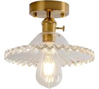 Generico Lampade da soffitto Moderne a Semi-Incasso Plafoniera da Incasso con Paralume in Vetro Vicino alle plafoniere, lampadario da Pranzo