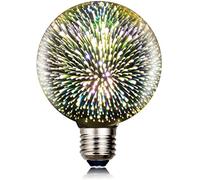 Generico Lampadina LED a fuoco d artificio 3D decorativa Decorazione con vetro colorato forma di stella Base E27 4 5W AC85-265V lunga durata
