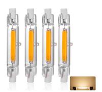 Generico Lampadina LED R7S 78mm Dimmerabile, AC 230V R7S COB LED Lampada 78mm 15W Sostituzione Alogena J78 150W, Bianco Caldo 3000K 1500LM, Senza Sfarfallio, 360° Luce LED Lineare Proiettore, 4 Pezzi