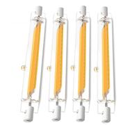 Generico Lampadina R7S LED 78mm10w Dimmerabile, 220V LED 78mm T3 10W tipo-E Equivalentea100WLampadaAlogena,R7S COB Bianco Naturale 4500K 1000LM Sfarfallio, Illuminazione Fascio 360°, 4pcs