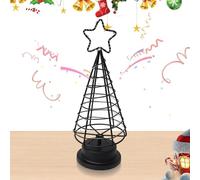 Generico Lampe De Noël, Lampe De Table Arbre De avec Étoile, Lumière D’Ambiance Décorative, Décoration De Bureau, Maison, Fête, Cadeau Noël, Accessoire Décoration intérieure Et extérieure