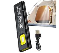 Generico Lampe Torche Magnétique- Lampe De Poche Électrique USB 800 MAh | 5 Modes Avec ChargeurLampe Frontale LED Avec Clip,Pour Réparation Auto Atelier Détail Chantier