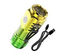 Generico Lampes De Poche - Mini Lampe De Poche Portable Rechargeable LED | Lampe De Travail, Camping, Randonnée, Pêche Avec Base Magnétique Et Clip