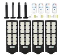 Generico Lampione - Design Adattabile Resistente Alle Intemperie 4 Pezzi, Per Esterni, Luce LED Con Sensore Di Movimento | Di Inondazione Di Sicurezza Esterne Per Cortile Esterno Gara