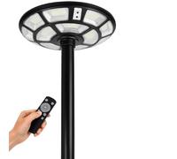 Generico Lampione Solare Esterno 2000 Watt, LED Stradale Giardino UFO con Telecomando, Sensore Movimento, Crepuscolare, IP66, Luce Fredda, Faretto Solare Alta Efficienza