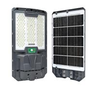 Generico Lampione Solare LED 1000W Trifacciale, 252 LED SMD con Ottiche a Perla, Batteria LiFePO4 30.000mAh, Sensore Movimento PIR, IP65 Impermeabile, Staffa Inclusa