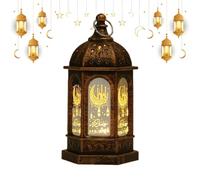 Generico Lanterna Decorativa | Castello LED Vintage Decorazione per la Casa | Lanterna Lampada A Candela | per Soggiorni Scrivanie Tavoli Librerie Uso Quotidiano Interno Feste Party Uffici Casa