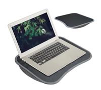 Generico Laptop Lap Desk - Carbon Fiber Panel Foam 39x29x4.5cm | Portable Desk With Cushion Raised Ledge Device Holder | Computer Table Tray For Couch Bed Car Daily Use