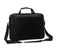 Generico Laptop Shoulder Bag, Black, Large Capacity Business Work Briefcase, Waterproof Daypack with Organizer Pockets, for Students, Professionals, Laptop, Tablet, Charger, and Files