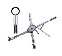 Generico Laptop Ständer Magnetisch Aluminium | Verstellbarer Laptop Halter Klappbar | Ergonomische Erhöhung Notebook | Kompakter Halter Stabilität | Für Büro Schreibtisch Café Videoanrufe