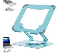 Generico Laptop Stand | Ventilated Laptop Holder for 14-17.3" Tablet, Folding Computer Stand for Living Room, Home, Classroom, Study, Bedroom, Travel (Blue)