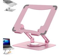 Generico Laptop Stand | Ventilated Laptop Holder for 14-17.3" Tablet, Folding Computer Stand for Living Room, Home, Classroom, Study, Bedroom, Travel (Pink)