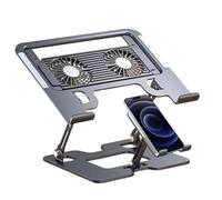 Generico Laptop Stand With Phone Holder | 5 Height Adjustable Laptop | Tablet Cooling Bracket for Bedroom Home Reading Study Meeting Classroom College