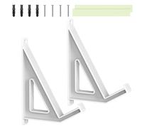 Generico Laptop Wall Mount Holder - Wall Laptop Shelf Keyboard Storage | Adjustable Laptops Tablet Stand | Adjustable Computer Electronics Stand | 2-Piece, for Routers Books Pictures, Home Desk Bed