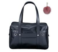 Generico Large Capacity PU Leather Japanese Tote Bag, Stylish Shoulder Bag with Multi-Pocket, Laptop Handbag with Headphone Hole
