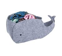 Genérico Large Capacity Snack Container - Felt Storage Bin | Whale Shaped Fabric Storage Bin For Living Room, Bedroom, Nursery | Felt Indoor Home Decoration