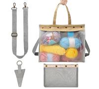 Generico Large Capacity Transparent Clear Yarn Mesh Pouch,Storage Bags For Crocheting Project - For Outdoor School Girlfriend Wife Friend Sister Daughter