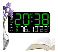 Generico Large Digital Wall Clock | 8.46 X 1.06 X 4.33inch Led Large Multifunctional Home Decor With Date | Digital Office Wall Clock | For Bedroom Office Dorm RV Garage Outdoor Patio Pool Gym School