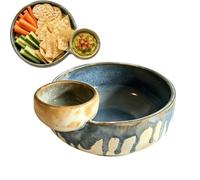 Generico Large Salad Bowl With Connected Dip Cup Kitchen Serving Dish