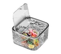 Generico- Large Storage Box For Accessories, Multi Compartment Hairpin Holder, Clear Cosmetic Display Case | Travel Jewelry Storage For Business Trip Vacation Home Vanity Drawer Use