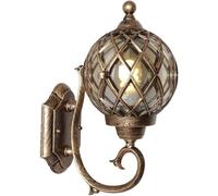 Generico LAUMZX Applique da parete vintage impermeabile for esterni, lampada da parete retrò con attacco a vite E27, elegante apparecchio di illuminazione for esterni IP44 for giardino, patio(Bronze)